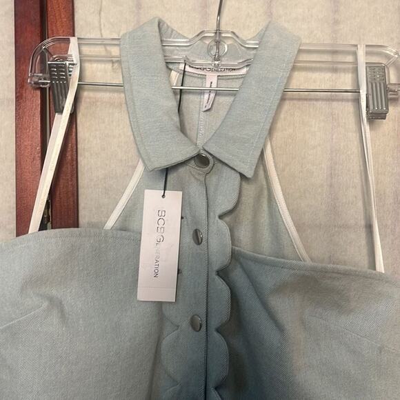 NWT BCBGeneration SCALLOP DEMIN MINI DRESS SIZE S‎ - Picture 4 of 10